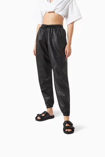Jack Flat Sandals in Leather