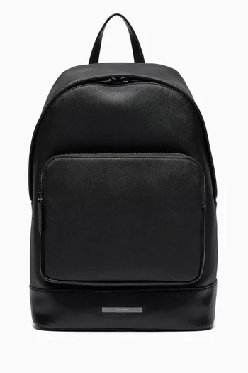 Modern Bar Campus Backpack in Saffiano Leather