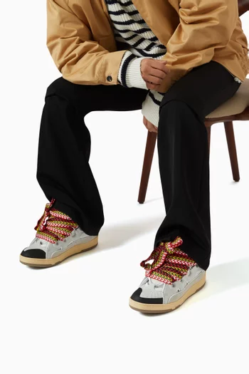 Curb Sneakers in Leather, Suede & Mesh