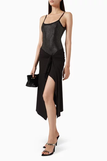 Sequin-embellished Midi Dress in Jersey