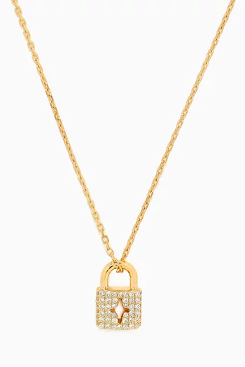 Mine Lock Diamond Necklace in 18kt Yellow Gold