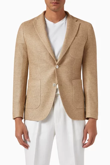 Heston Slim-fit Jacket in Linen-cotton Blend