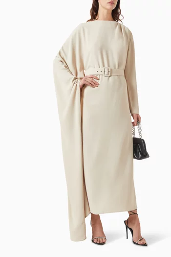 Joan Cape-sleeve Dress in Viscose