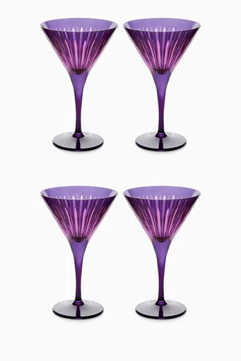 Prism Martini Glasses, Set of 4