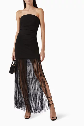 Wilder Strapless Fringe Dress