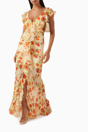 Macaroon Floral Maxi Dress