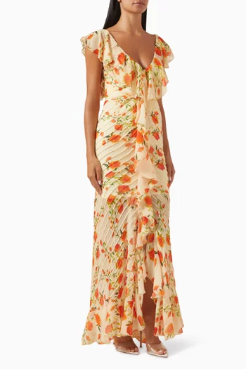 Macaroon Floral Maxi Dress