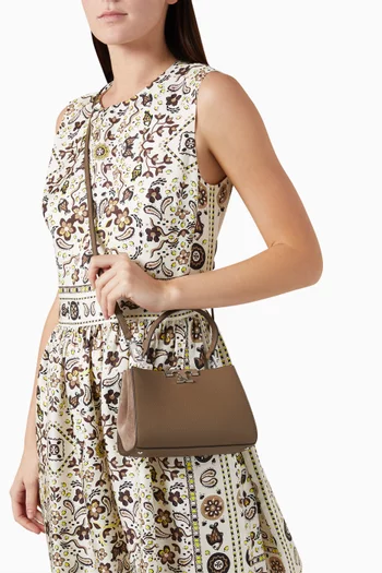 Mini Eleanor Satchel in Pebbled Leather
