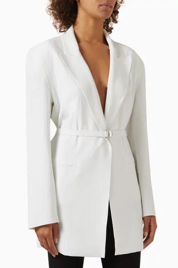 Easy Fit Single-breasted Jacket in Poly-lycra
