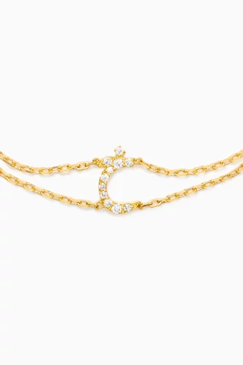 Arabic Letter 'K' خ Diamond Bracelet in 18kt Gold