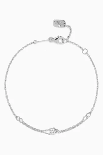 Arabic Letter ه Diamond Bracelet in 18kt White Gold