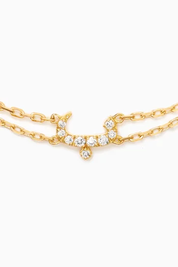 Arabic Letter 'B' ب  Diamond Bracelet in 18kt Gold
