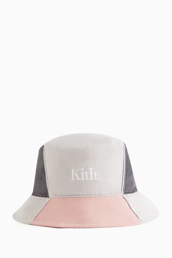 Blocked Bucket Hat in Cotton