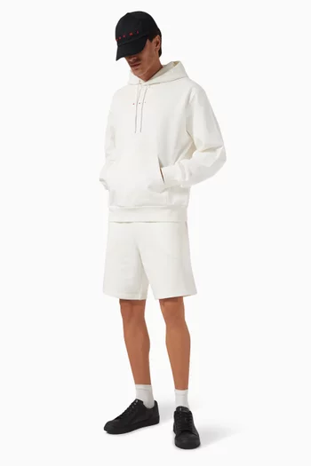 Logo Print Hoodie in Bio Cotton Loopback Jersey