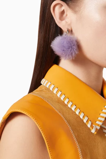 Pom-pom Earrings in Brass