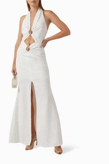 Olive Halterneck Gown