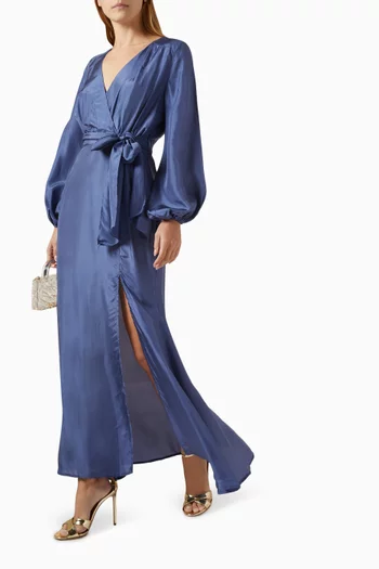 Equator Tie-belt Maxi Dress
