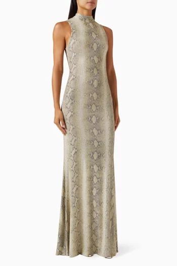 Morrell Maxi Dress in Crystal Jersey