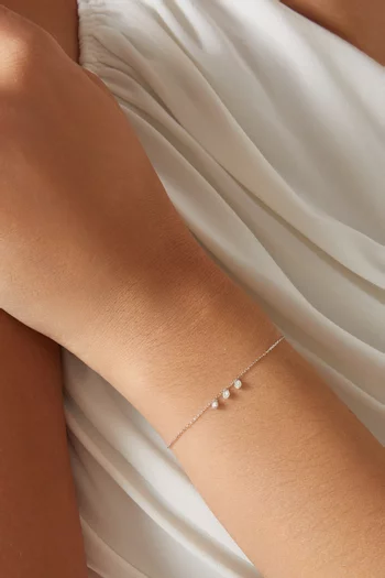 Danae 3 Diamond Bracelet in 18kt White Gold