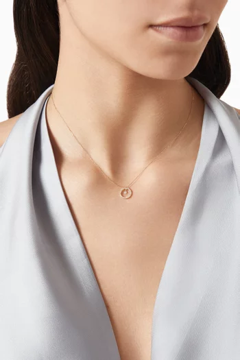 قلادة هيليوس كوميك مزينة بالماس ذهب عيار 18