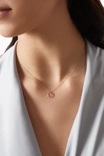 Helios Commic Pink Sapphire Pendant Necklace in 18kt Rose Gold
