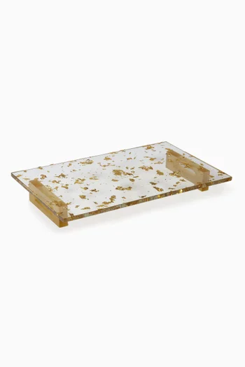 Gold Flake Tray in Resin