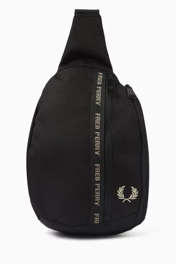 Logo-tape Sling Bag in Recycled Polyester