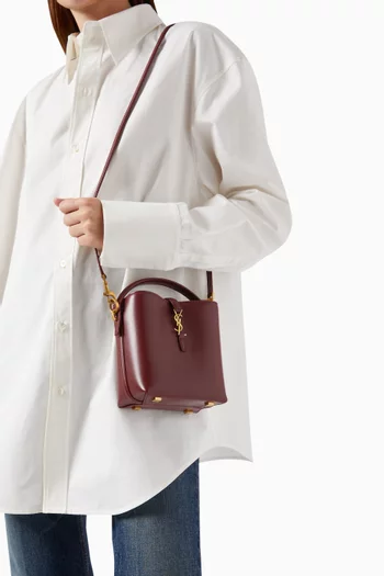 Mini LE 37 Bucket Bag in Shiny Leather