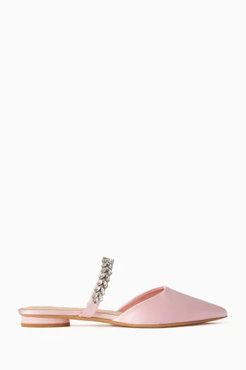 Layla Flat Pumps in Embellished Satin