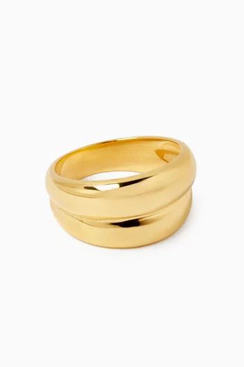 Erba Ring in 18kt Gold-plated Sterling Silver