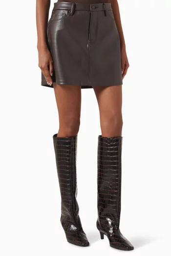 Mini Skirt in Faux-leather