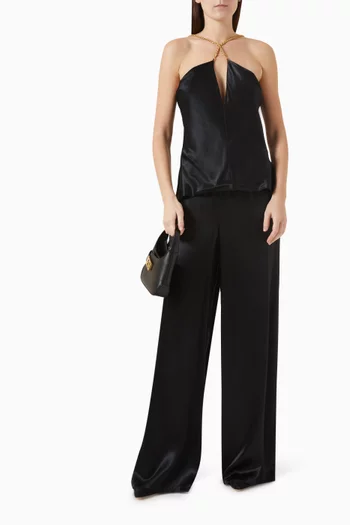 Chain-strap Top in Satin