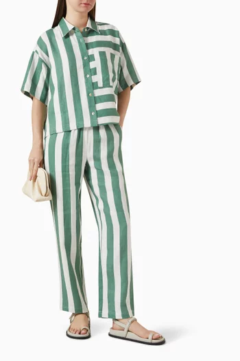 Kyle Striped Shirt in Linen