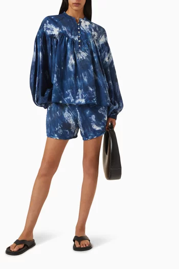Rylee Printed Shorts in Rayon Blend