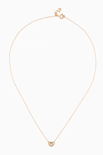 قلادة آرا بامبي بتصميم قلب مرصعة بالماس ذهب وردي عيار 18