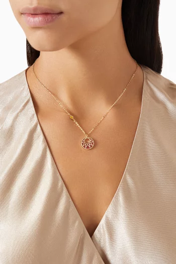قلادة أميليا ماساي بدلاية بوجهين ذهب عيار 18‏