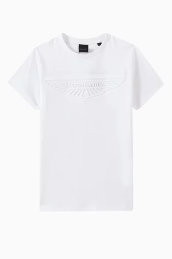 x Aston Martin Embossed T-shirt in Cotton