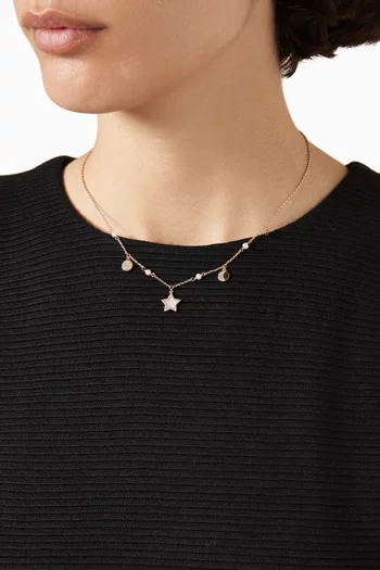 Sentimental Station Necklace in Brass