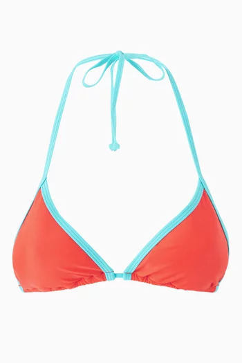 The Triangle Duo Bikini Top in Matte Lycra