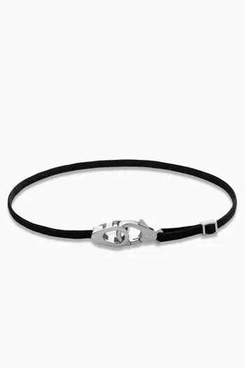 Caden Pull Rope Bracelet in Sterling Silver