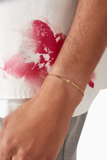 سوار إزرا بحلقات فضة إسترلينية مطلية بالذهب عيار 14