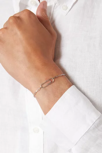 سوار فولت بحلقات ومشبك ورق فضة إسترلينية