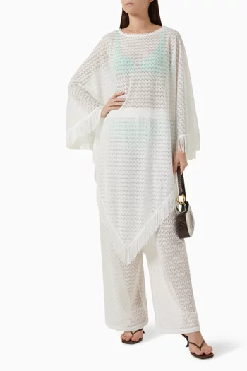 Blair Fringe-hem Kaftan in Crochet