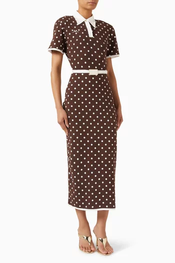 فستان بولو طويل جيرسيه