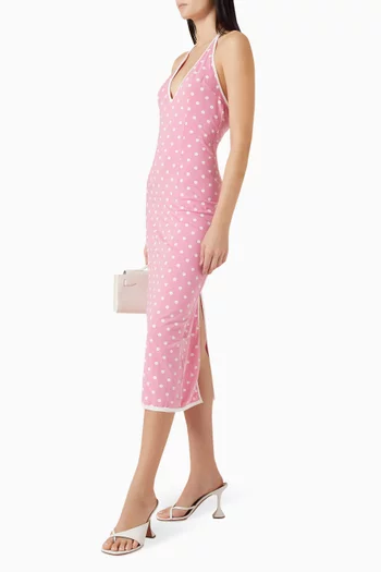 Polka-dot Midi Dress in Jersey