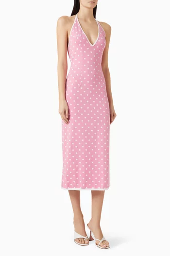 Polka-dot Midi Dress in Jersey