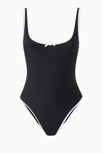 Rose Backless One-piece Swimsuit in Lycra
