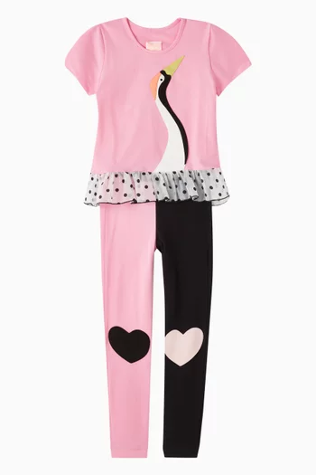 Sweet Knees Block Leggings in Viscose