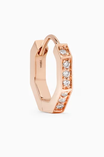 Birwaz Turath Diamond Single Earring in 18kt Rose Gold