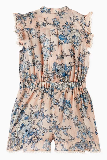 Halliday Frill Playsuit in Cotton